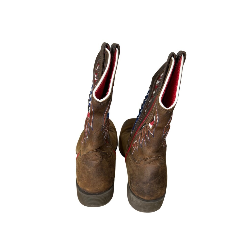 Ariat Kids Quickdraw VentTEK Patriotic American Flag Western Boots Size 4 - Picture 9 of 10